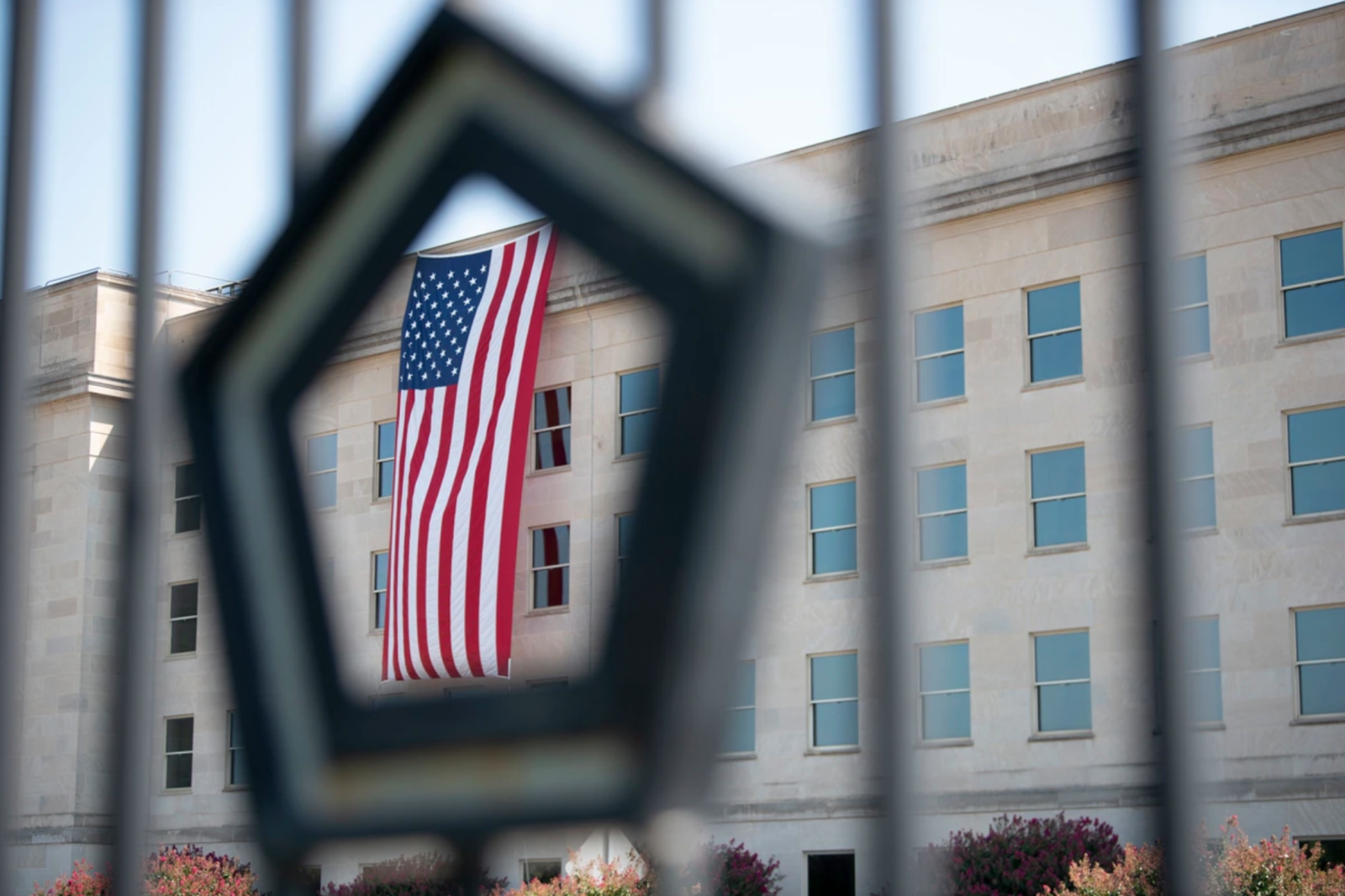 American flag displayed at the Pentagon